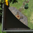 Amgo Custom Size 10' x 19' x 21.5' Black Right Triangle Sun Shade Sail UPF50+ by Amgo
