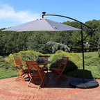 Sunnydaze 10' Solar Offset Patio Umbrella - Image 4
