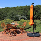 Sunnydaze 10' Solar Offset Patio Umbrella - Image 9